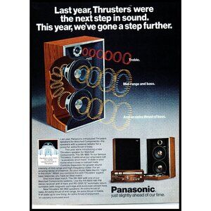 1978 Panasonic SB-1800 Thrusters Speakers Vintage Print Ad Audiophile Wall Art